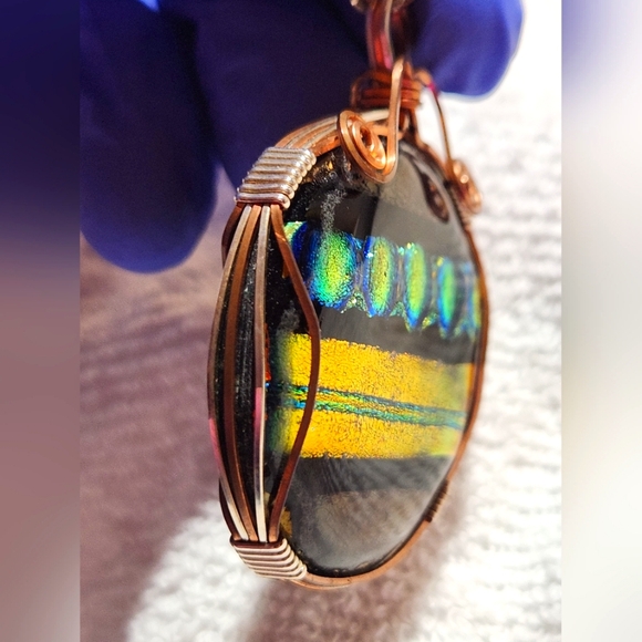 Handmade Fused Glass Pendant - Picture 5 of 9